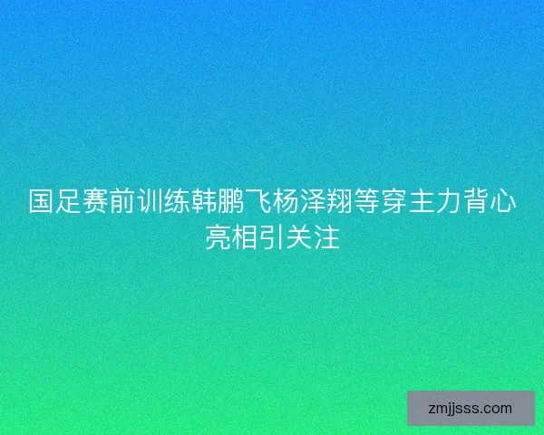 国足赛前训练韩鹏飞杨泽翔等穿主力背心亮相引关注 国足赛前训练韩鹏飞杨泽翔等穿主力背心亮相引关注